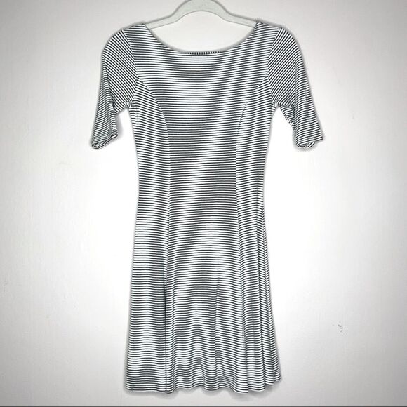 Acemi black white striped swing summer‎ dress open back Small - Picture 1 of 5